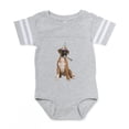 thumbnail image 1 of CafePress - Boxer Dog Party - Cute Infant Baby Football Bodysuit, 1 of 3