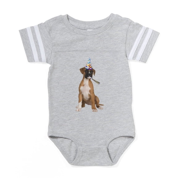 CafePress - Boxer Dog Party - Cute Infant Baby Football Bodysuit