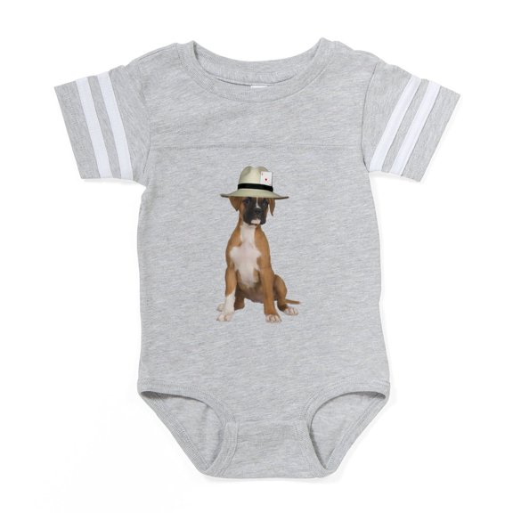 CafePress - Boxer Playing Poker - Cute Infant Baby Football Bodysuit