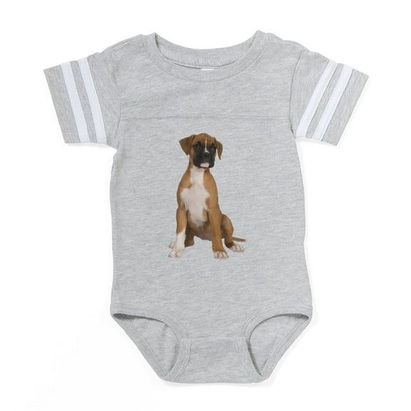 CafePress - Boxer Puppy - Cute Infant Baby Football Bodysuit
