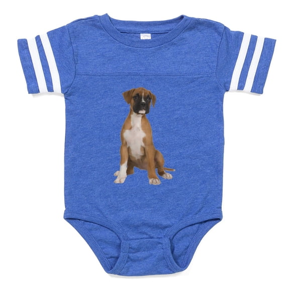 CafePress - Boxer Puppy - Cute Infant Baby Football Bodysuit