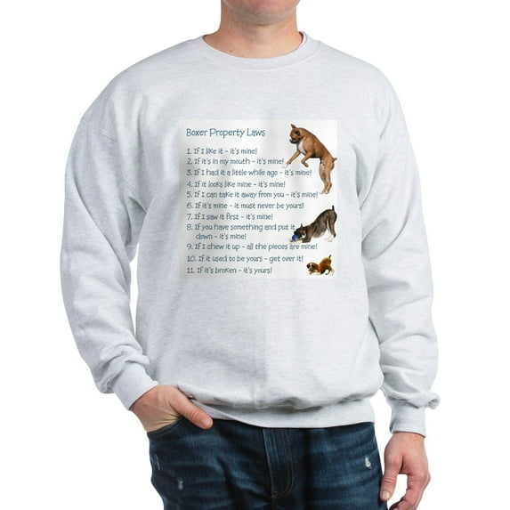 CafePress - Boxer Rules Sweatshirt - Crew Neck Sweatshirt