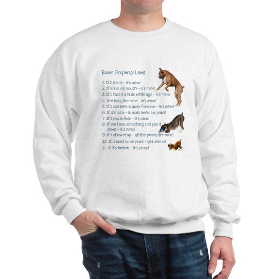 CafePress - Boxer Rules Sweatshirt - Crew Neck Sweatshirt