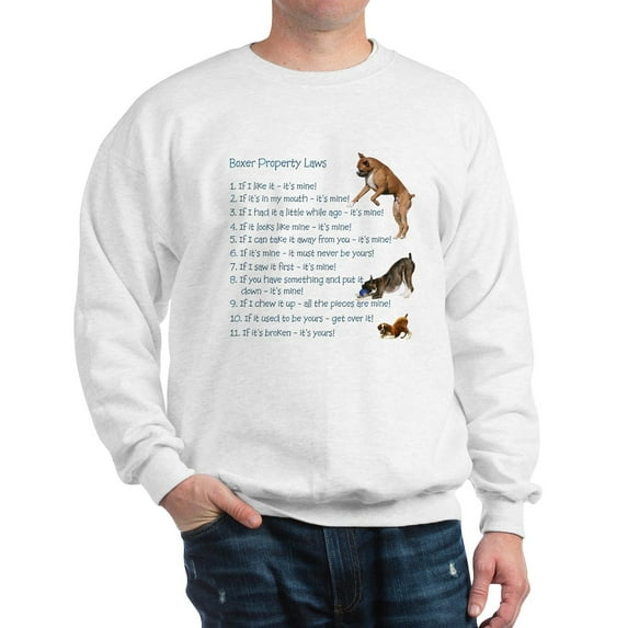 CafePress - Boxer Rules Sweatshirt - Crew Neck Sweatshirt