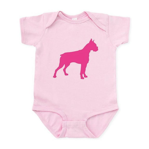 CafePress - Boxer Silhouette Baby Light Bodysuit - Baby Light Bodysuit, Size Newborn - 24 Months