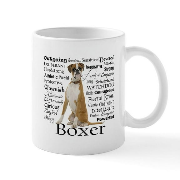 CafePress - Boxer Traits Mugs - 11 oz Ceramic Mug - Novelty Coffee Tea Cup