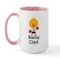 thumbnail image 1 of CafePress - Boxing Chick Large Mug - 15 oz Ceramic Large White Novelty Mug, 1 of 4