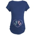 thumbnail image 1 of CafePress - Boy / Girl Twins Footprints Maternity T Shirt - Maternity Dark T-Shirt, 1 of 3