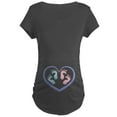 thumbnail image 1 of CafePress - Boy / Girl Twins Footprints Maternity T Shirt - Maternity Dark T-Shirt, 1 of 3