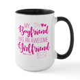 thumbnail image 1 of CafePress - Boyfriend Has Awesome Girlfriend Large Mug - 15 oz Ceramic Large White Novelty Mug, 1 of 4