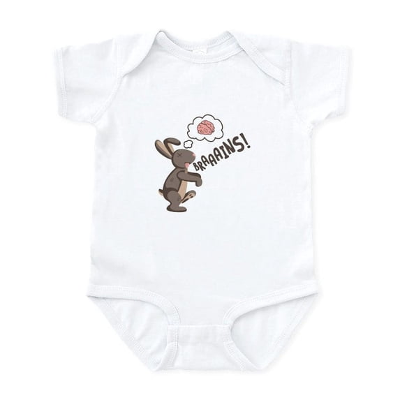 CafePress - Braaains! Body Suit - Baby Light Bodysuit, Size Newborn - 24 Months