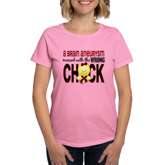 CafePress - Brain Aneurysm Wrong Chick 1 T Shirt - Women's Traditional Fit Dark T-Shirt