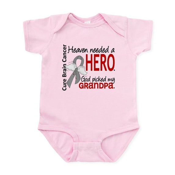 CafePress - Brain Cancer Heaven Needed Hero 1. Infant Bodysuit - Baby Light Bodysuit, Size Newborn - 24 Months