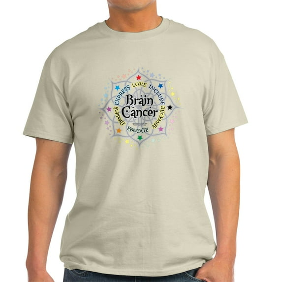 CafePress - Brain Cancer Lotus Light T Shirt - Men's Classic Graphic T-Shirt