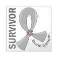 thumbnail image 1 of CafePress - Brain Cancer Survivor 12 Square Sticker 3 X 3 - Square Sticker 3" x 3", 1 of 1