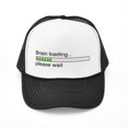 thumbnail image 1 of CafePress - Brain Loading, Please Wait - Adjustable Unisex Printed Trucker Hat with Mesh Back, 1 of 8