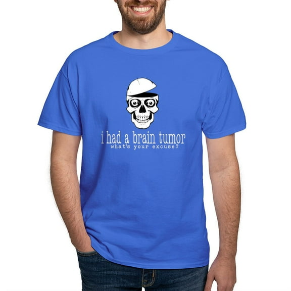 CafePress - Brain Tumor Excuse (White) Dark T Shirt - Men's Classic Graphic Cotton T-Shirt