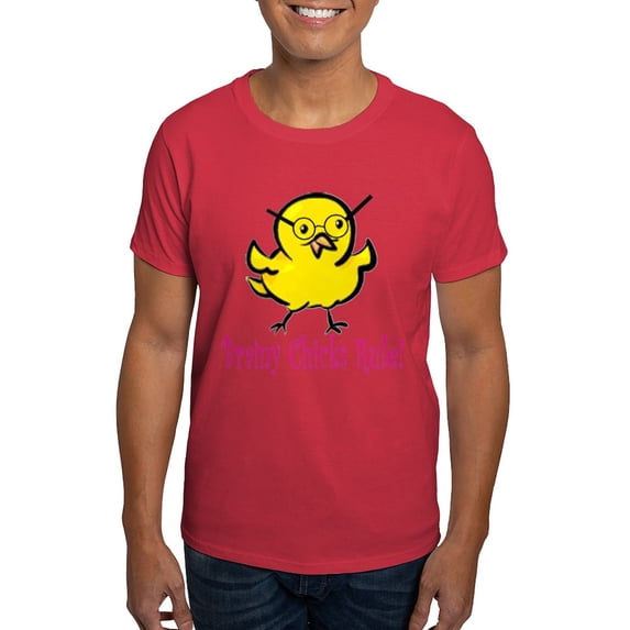 CafePress - Brainy Chicks Dark T Shirt - Men's Classic Graphic Cotton T-Shirt