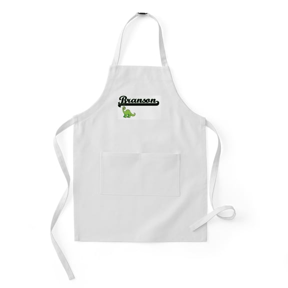 CafePress - Branson Classic Name Design With Dinosa - Kids Apron