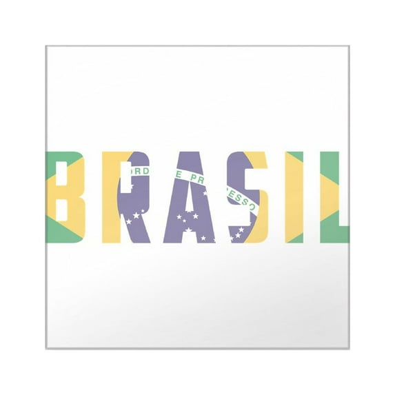CafePress - Brasil Brazil Flag Square Sticker 3 X 3 - Square Sticker 3" x 3"