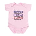 thumbnail image 1 of CafePress - Braver Stronger Smarter Body Suit - Baby Light Bodysuit, Size Newborn - 24 Months, 1 of 4
