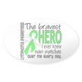 thumbnail image 1 of CafePress - Bravest Hero I Knew Lymphoma - Sticker (Oval), 1 of 1