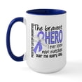 thumbnail image 1 of CafePress - Bravest Hero I Knew Prostate Cancer Gifts Large Mu - 15 oz Ceramic Large White Novelty Mug, 1 of 4