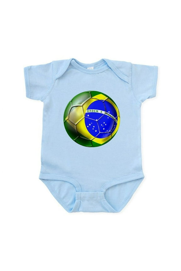 - Brazil Brasil Futebol Infant Bodysuit - Baby Light Bodysuit, Size Newborn - 24 Months
