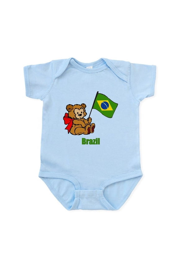 - Brazil Teddy Bear Infant Bodysuit - Baby Light Bodysuit, Size Newborn - 24 Months