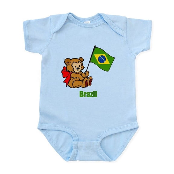 CafePress - Brazil Teddy Bear Infant Bodysuit - Baby Light Bodysuit, Size Newborn - 24 Months