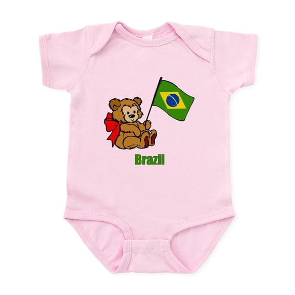 CafePress - Brazil Teddy Bear Infant Bodysuit - Baby Light Bodysuit, Size Newborn - 24 Months
