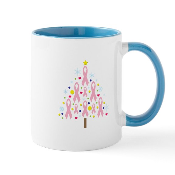 CafePress - Breast Cancer Awareness Chris Mug - 11 oz Ceramic Mug - Novelty Coffee Tea Cup