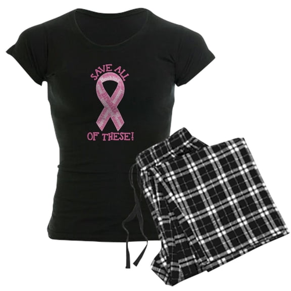 CafePress - Breast Cancer Awareness Sa - Women's Dark Pajamas