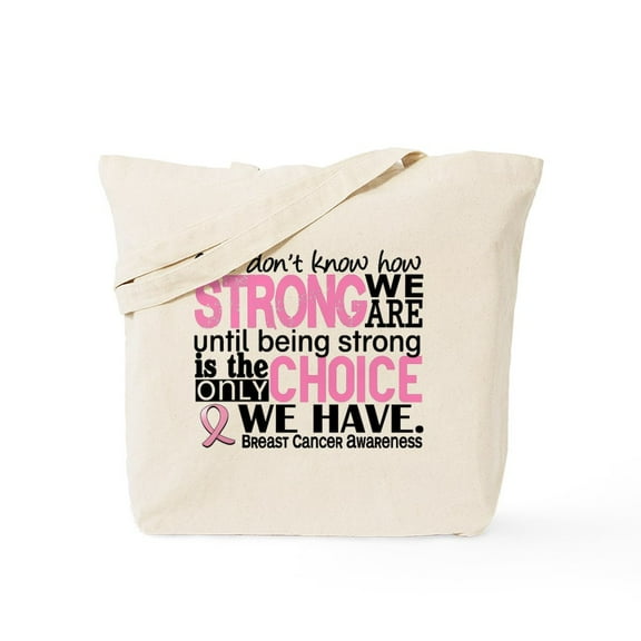 CafePress - Breast Cancer Howstrongweare Tote Bag - Unisex Canvas Tote Bag, Beige, 1-Piece