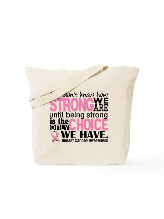 - Breast Cancer Howstrongweare Tote Bag - Unisex Canvas Tote Bag, Beige, 1-Piece
