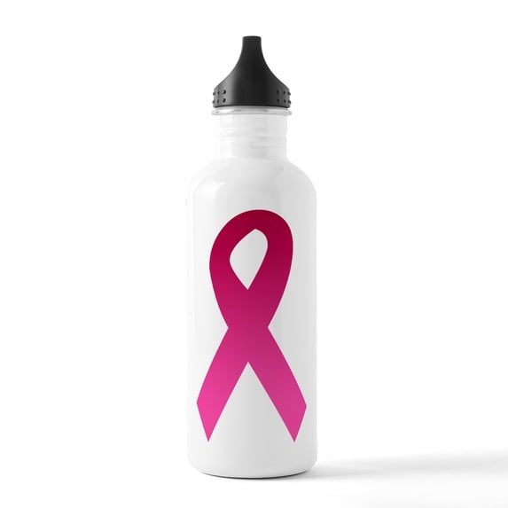 CafePress - Breast Cancer Pink Ribbon Water Bottle - Stainless Steel Water Bottle, Sports Bottle, 1.0L