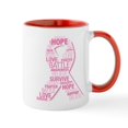 thumbnail image 1 of CafePress - Breast Cancer Ribbon Collage - 11 oz Ceramic Mug - Novelty Coffee Tea Cup, 1 of 4