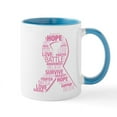 thumbnail image 1 of CafePress - Breast Cancer Ribbon Collage - 11 oz Ceramic Mug - Novelty Coffee Tea Cup, 1 of 4