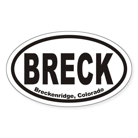 CafePress - Breck Breckenridge, Colorado Euro - Sticker (Oval)