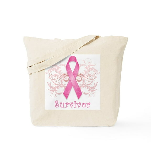 CafePress - Brest Cancer Survivor Tote Bag - Unisex Canvas Tote Bag, Beige, 1-Piece
