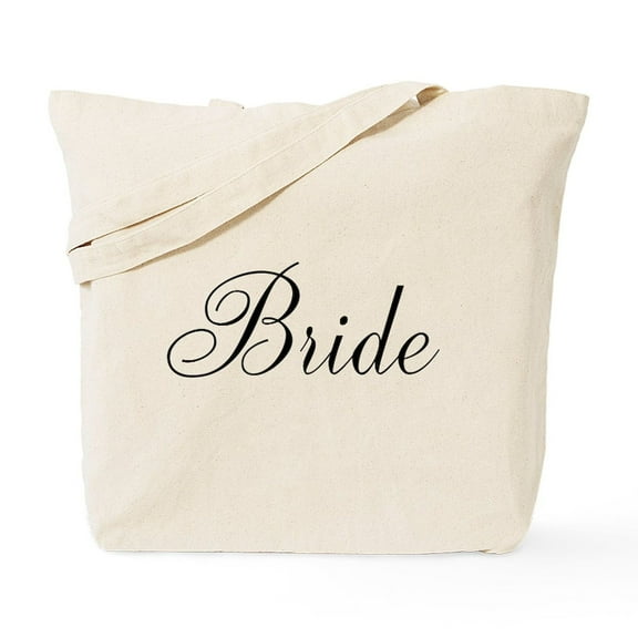 CafePress - Bride Black Script Tote Bag - Unisex Canvas Tote Bag, Beige, 1-Piece