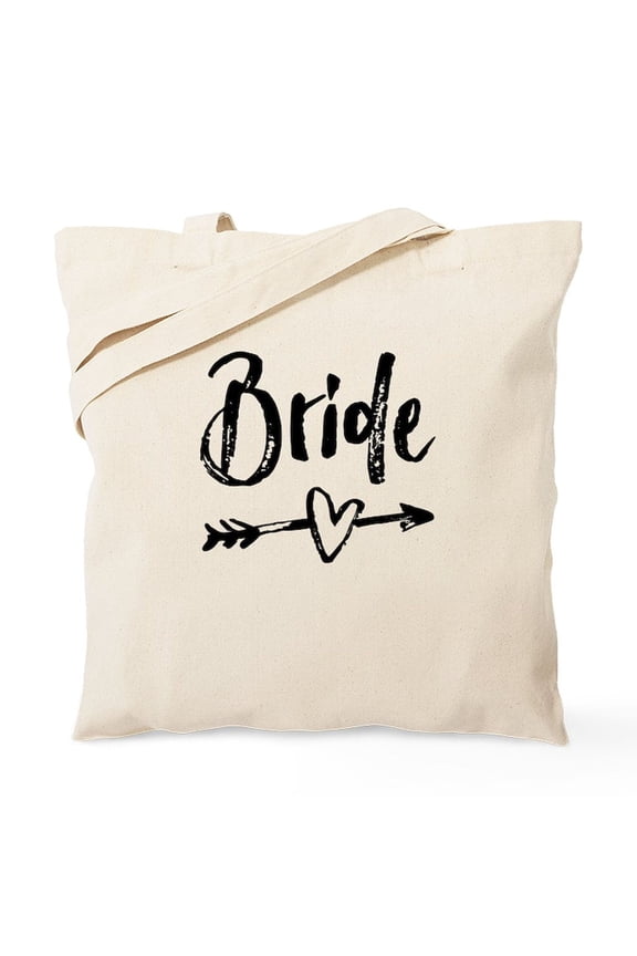 - Bride Gifts Script Tote Bag - Unisex Canvas Tote Bag, Beige, 1-Piece