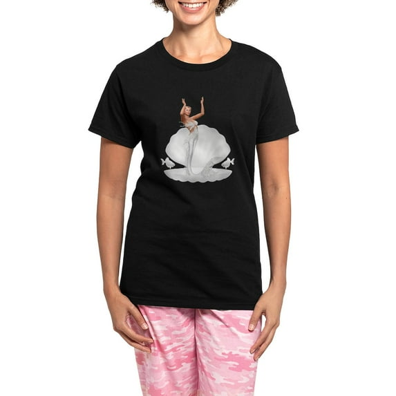 CafePress - Bride Mermaid Women's Dark Pajamas - Women's Short Sleeve Print T-Shirt and Pants Dark Cotton Pajama Set