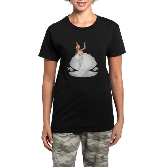 CafePress - Bride Mermaid Women's Dark Pajamas - Women's Short Sleeve Print T-Shirt and Pants Dark Cotton Pajama Set