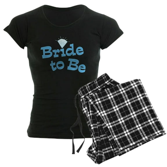 CafePress - Bride To Be Women's Dark Pajamas - Women's Short Sleeve Print T-Shirt and Pants Dark Cotton Pajama Set