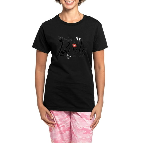 CafePress - Bride To Be Women's Light Pajamas - Women's Short Sleeve Print T-Shirt and Pants Dark Cotton Pajama Set