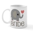 thumbnail image 1 of CafePress - Bride Wedding Elephant Mug - 11 oz Ceramic Mug - Novelty Coffee Tea Cup, 1 of 3