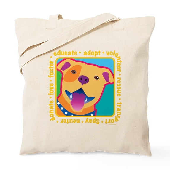 CafePress - Bright Pittie Tote Bag - Unisex Canvas Tote Bag, Beige, 1-Piece
