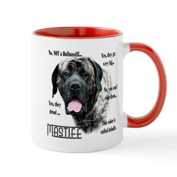 CafePress - Brindle Mastiff FAQ - 11 oz Ceramic Mug - Novelty Coffee Tea Cup