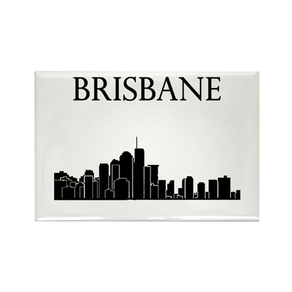 CafePress - Brisbane Skyline Magnets - Rectangle Magnet, 2"x3" Refrigerator Magnet
